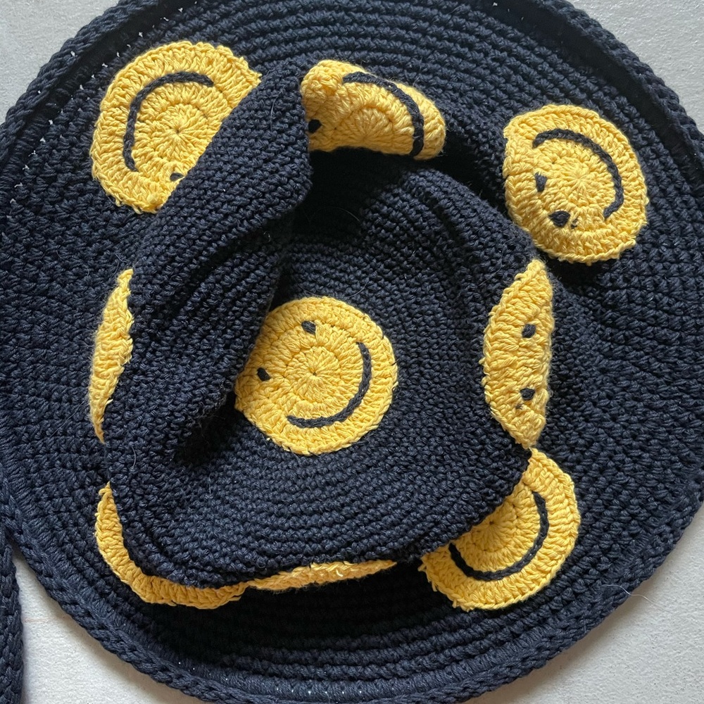 Shop Fluffy Smiley Crotchet Bucket Hat